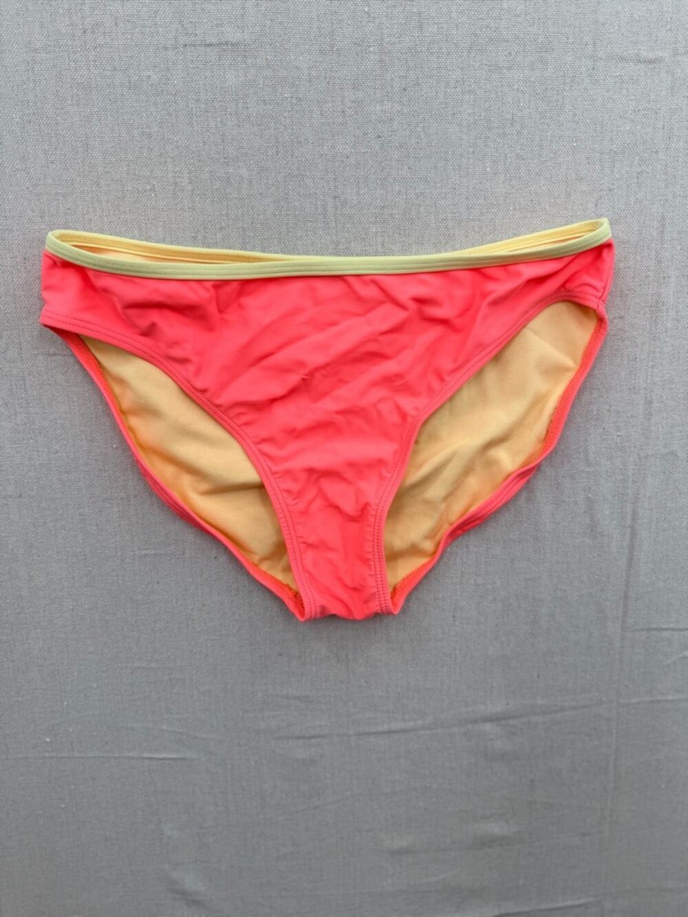 Arizona Jean Co. Plus Size Colorblock Swimsuit Bottom- Peach & Coral